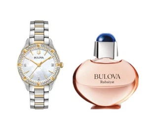 Bulova Women's Diamond Accents Quartz Rose Gold Stainless Steel 32MM 98R263 - Picture 1 of 4