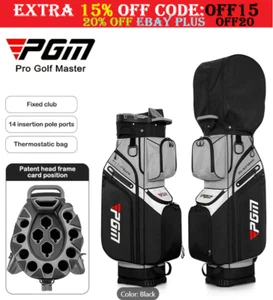 14 Way Golf Club Storage Bag Water-Resistant Portable Durable Organization Black - Picture 1 of 7
