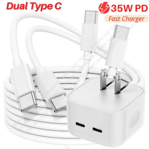 35W Dual PD Fast Charger Block Type C Cable USB C For iPhone 15 Pro iPad Samsung - Picture 1 of 14