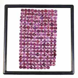 VVS 196 Pcs Natural Rhodolite Garnet 3.5mm Round Top Quality Dazzling Gemstones