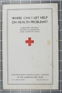American Red Cross Booklet: Directory for the Philadelphia Area - 1941 - Picture 1 of 1