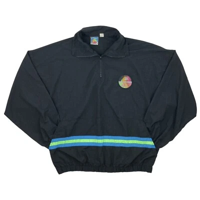 Chaqueta cortavientos Wilson vintage años 90 voleibol negra para hombre talla grande Foto 1 de 4