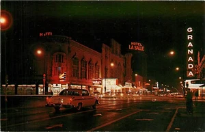 Postal del Hotel LaSalle Granada South Bend Indiana Michigan Colfax coches antiguos - Imagen 1 de 2