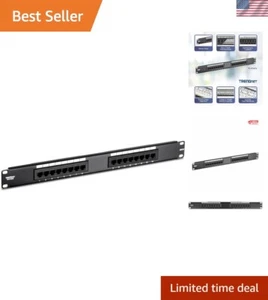 NDAA Compliant 16-Port Cat6 Unshielded Patch Panel for High-Speed Networks - Bild 1 von 11