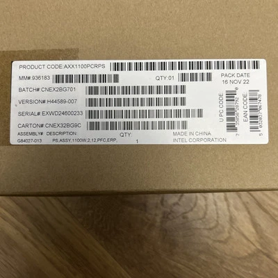 1100-Watt Intel AXX1100PCRPS Hot Swap Power Supply 80+ Platinum *NEW* - Image 1 of 3