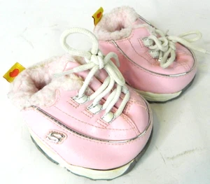 Y2K Build A Bear Workshop Retired Skechers Pink Gray White Sneaker Bear Shoes - Bild 1 von 7