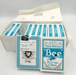 Case Of 11 Used Decks Comanche River Casino Poker Cards 2015 Teal Bee Diamond Ba - Picture 1 of 17