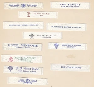 Vintage Toothpick Wrappers Hotal Mayfair St Louis, Boston Palace, More - #8275 - Picture 1 of 3