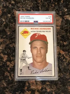 1954 Topps Richie Ashburn #45 Baseball Card PSA 6 - Picture 1 of 2