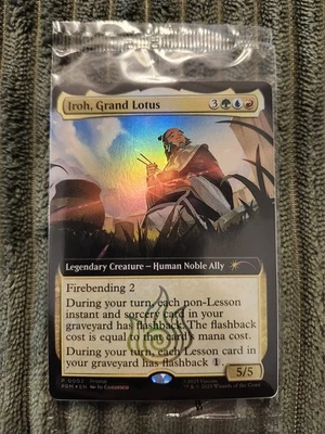 SELLADO Iroh, Grand Lotus Promo Extendido Arte Lámina Caja Almuerzo Magic Avatar Tarjeta Magic The Gathering Foto 1 de 4