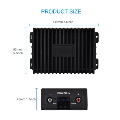 Podofo HIFI Amplificatore DSP Professionale RY-125AB Audio Stereo 4*80W Potenza  - Immagine 1 di 4