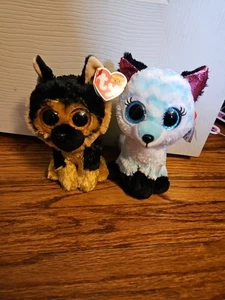 Neu mit Etikett Paket mit 2 6 Zoll Ty Beanie Boos (Atlas & Spirit) - Bild 1 von 7