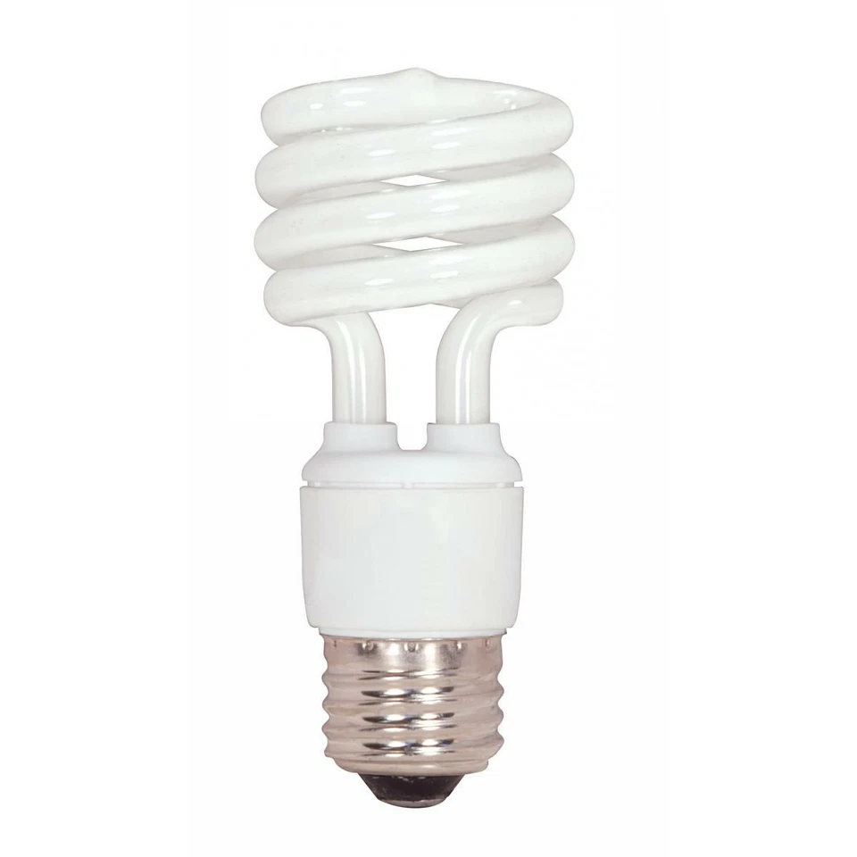 S7217 SATCO 13T2/E26/2700K/120V/1PK  13 Watt; Mini Spiral Compact Fluorescent; 2 - Image 1 of 1