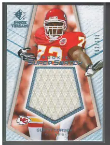 B4363- 2008 SP Rookie Threads Super Swatch Blue #RSSGD Glenn Dorsey Jersey /175 - Picture 1 of 2
