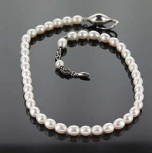 Michael Dawkins White Cultured Pearl Sterling Silver 19-1/2"L Lariat Necklace - Picture 1 of 6