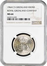 "Grönland 1 Krone 1964 CS, NGC MS64, ""Royal Greenland Company"
