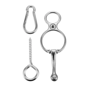 1×Blocker Tie Ring Ii Chrome With Mag Lock Loc Horse Safety Cross Tie Up - Picture 1 of 11