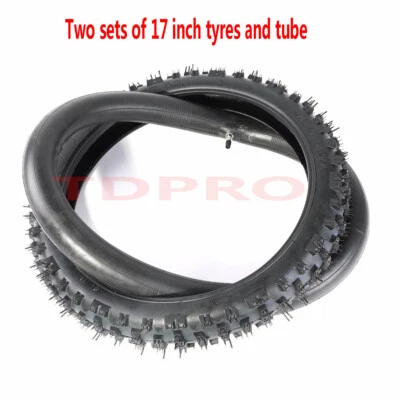 2x Neumático delantero 70/100-17 + tubo 2,75-17 para moto de cross Honda Trail CT70 CT90 CT110 Foto 1 de 4