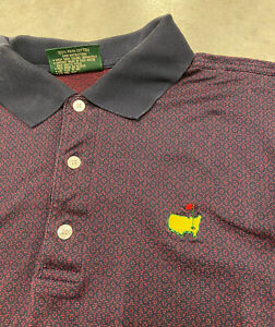 Masters Collection Polo Shirt Mens M Red Knit 2 Ply Pima Cotton Golf Augusta VTG