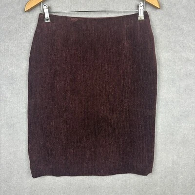 Falda Emanuel Ungaro Mujer 12 Púrpura Profundo Pana Mezcla Lana Mini Foto 1 de 4