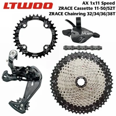 11 Speed Trigger Shifter+ Rear Derailleur + Cassette 46/50/52T/Chainrings+ Chain - Image 1 of 4