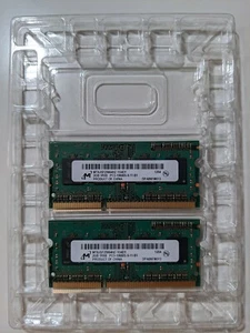 Two Micron MT8JSF25664HZ-1G4D1 Memory Laptop 2GB PC3-10600S DDR3-1333MHz 204 Pin - Picture 1 of 2