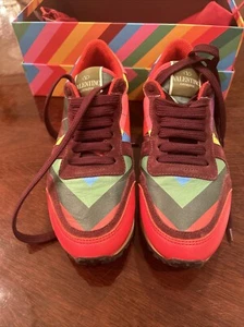 Valentino 1973 Rock runner Suede Paneled And Leather . Multi Color Women’s - Picture 1 of 12