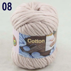 1BallX50g Special Thick Worsted 100% Cotton HAND Knitting Yarn 08 Linen - Picture 1 of 24