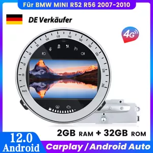 Für BMW MINI R52 R56 2007-2010 Carplay Android 12 Autoradio GPS NAVI DAB+ 2+32GB - Bild 1 von 11