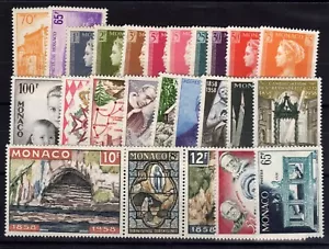 MONACO ANNEES COMPLETES 1957 et 1958 DE 25 TIMBRES NEUF** N° 478 à 502 Cote: 76€ - Imagen 1 de 1