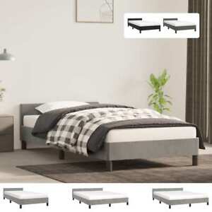 Bed Frame with Headboard Mattress Foundation Upholstered Bed Velvet vidaXL 
