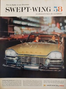 1958 vintage Dodge print ad, Yellow vehicle original piece - Picture 1 of 1