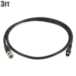 3ft BNC Male to RCA Male RG59U 75ohm Coax Coaxial Audio Video Cable CCTV Camera