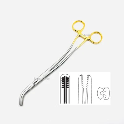 Zeppelin Histerectomía S Abrazaderas Atraumáticas OB/Ginecología Pinzas Instrumentos Foto 1 de 4