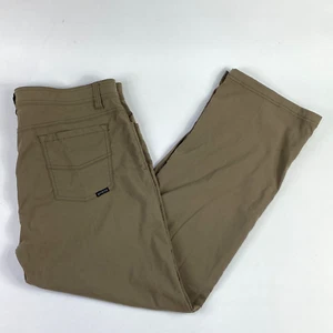 prAna Breathe Slim Fit Hiking Stretch Nylon Casual Pants Mens Size 38 Brown - Picture 1 of 8