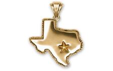 State Of Texas Pendant Jewelry 14k Gold Handmade Texas Pendant TX22-PG