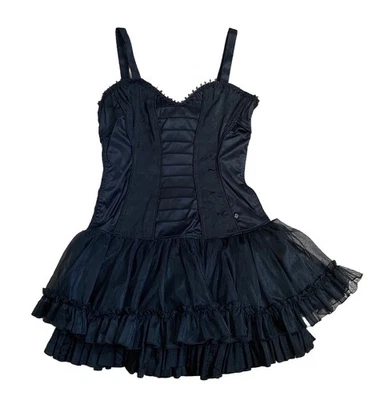 Tripp NYC Daang Goodman Corsé Tutú Plisado Gótico Vestido Negro Para Mujer Mediano Nuevo Foto 1 de 4