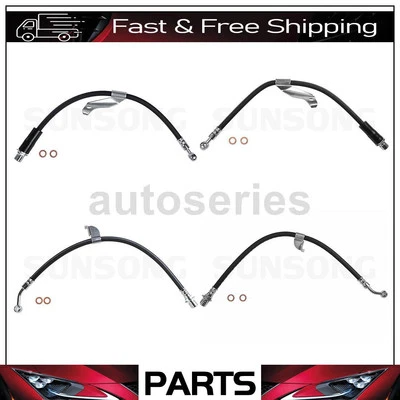 4 Front Rear Brake Line Brake Hydraulic Hose Fits Chevrolet Captiva Sport 3.0L - Image 1 of 4