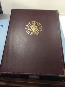 Leder Notizbuch Hülle (12-3/8" x 9-1/2") mit US Kongress Logo - Bild 1 von 11