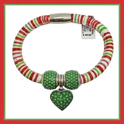 Pulsera BRIGHTON NAVIDAD CARAMELO RAYAS WOODSTOCK CUPIDO KISS CORAZÓN Dije y Cuentas Nueva con Etiquetas Foto 1 de 3