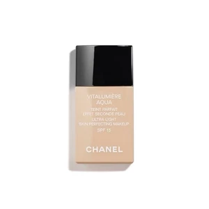 Chanel Vitalumière Aqua 12 Beige Medium Shade Skin SPF 15 Perfecting Foundation - Picture 1 of 3