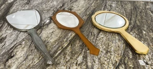 Vintage Handspiegel Metall und Bakelit und oder Zelluloid 3 Stück - Bild 1 von 24