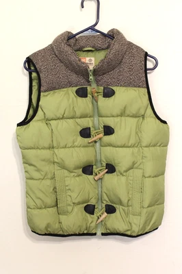 Chaleco acolchado talla L verde con cremallera completa y 4 botones de palanca para mujer Foto 1 de 4