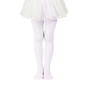 Girls Tights Pantyhose Stockings - White Tights Uniform Sweater Stockings Bal... - Picture 1 of 8