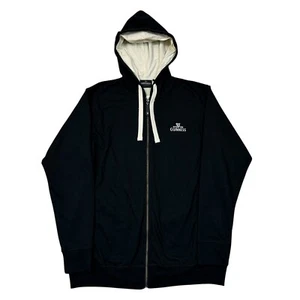 Guinness Hoodie Full Zip Regular Y2K Sweatshirt Black Mens Large - Picture 1 of 9
