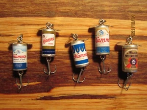 Hamm's & Hamm's Light Beer 5 Different Promotional Spinning Fishing Lures - Picture 1 of 7