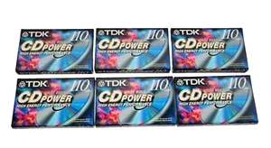 6x TDK Cd Power 110 Type ii High Bias Blank Audio Cassette Tapes PWR-110 - Japan - Picture 1 of 6