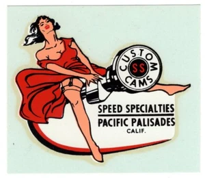 R SPEED SPECIALTIES Custom Cams GGA Water Transfer Decal VINTAGE ORIGINAL HotRod - Picture 1 of 1
