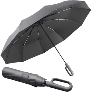 Extra Large Windproof Travel Folding Golf 54‘’ Umbrella Compact Automatic Open/C - Picture 1 of 12
