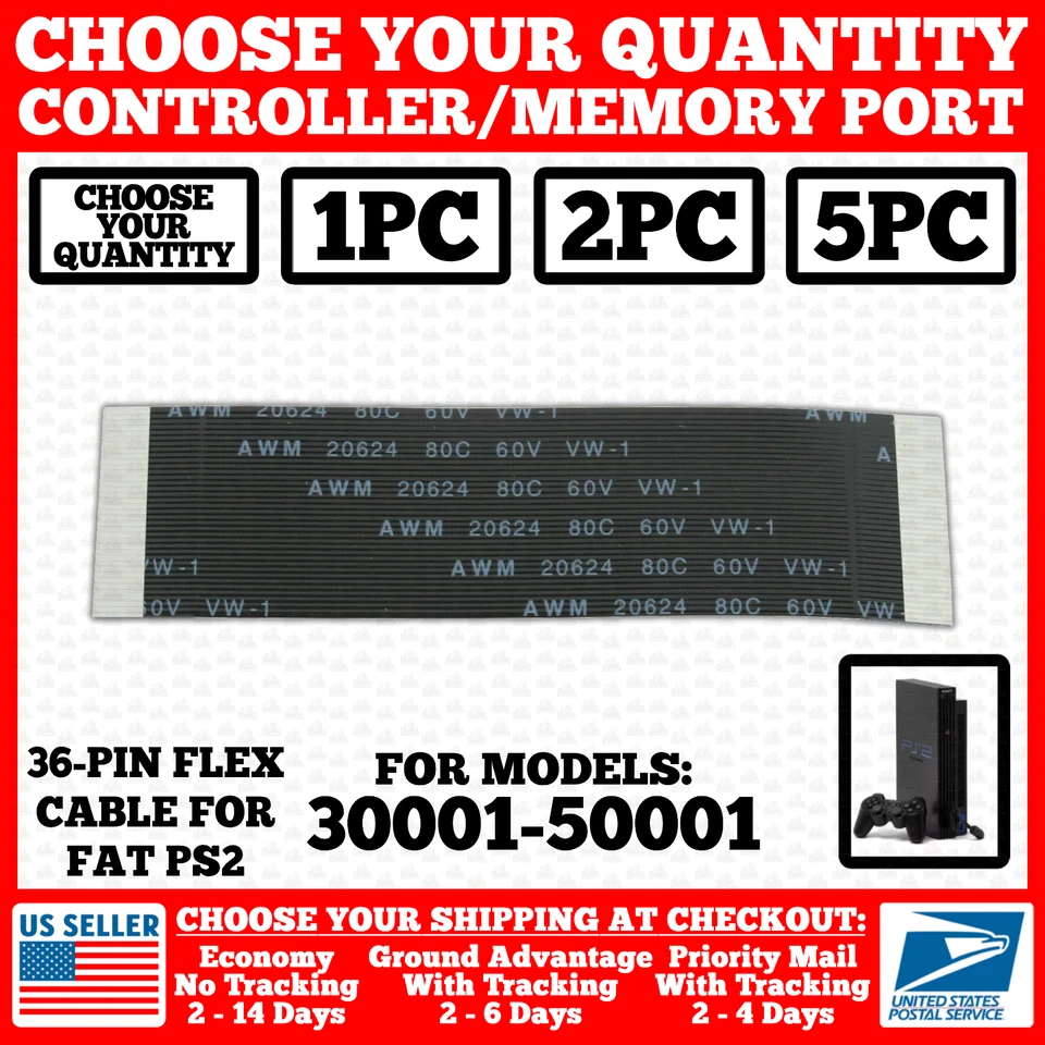 Cable flexible de cinta de puerto de memoria/controlador para Playstation 2 Fat PS2 30001-50001 Foto 1 de 2